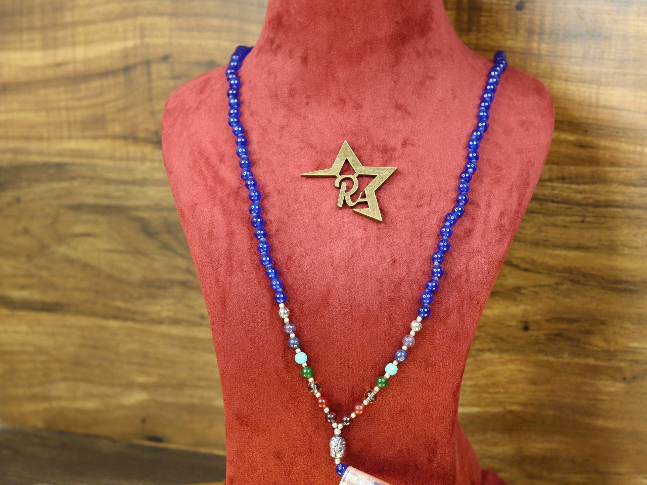 7 Chakra Blue Agate Mala